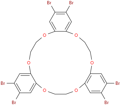 2,3,10,11,18,19-hexabromo-6,7,14,15,22,23-hexahydrotribenzo[b,h,n][1,4,7,10,13,16]hexaoxacyclooctadecine