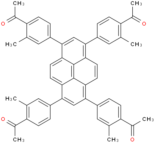 1,1',1'',1'''-(pyrene-1,3,6,8-tetrayltetrakis(2-methylbenzene-4,1-diyl))tetrakis(ethan-1-one)